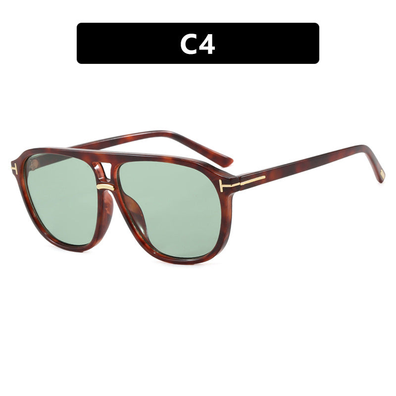 Women's square sunglasses with luxurious tortoiseshell pattern and polarized lenses Bowlift
