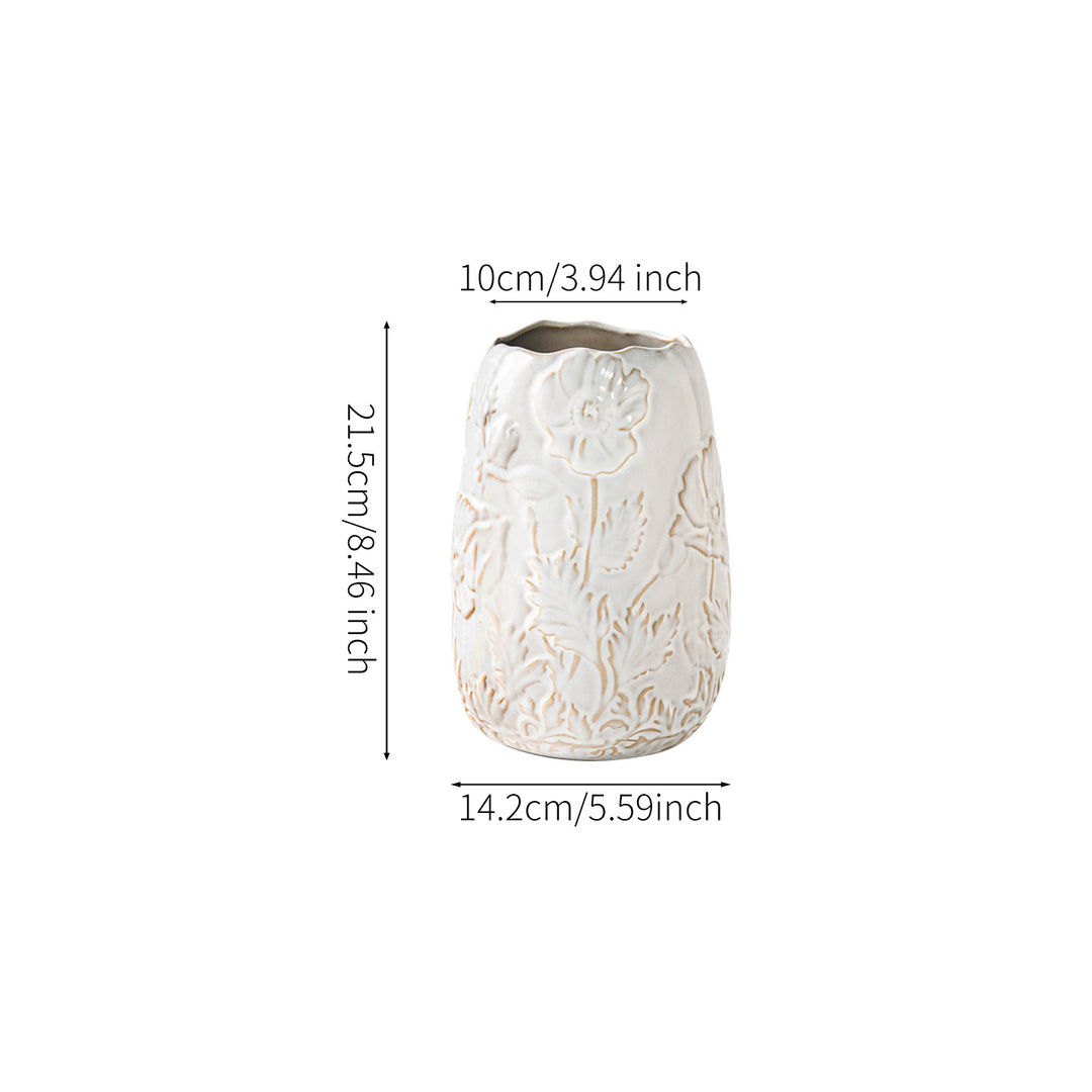 Ceramic Profiled Flower Table Vase
