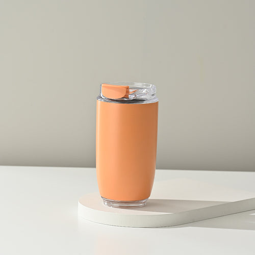 Ladies Insulated Mug with Flip Lid and Non-Slip Silicone Surface Bowlift