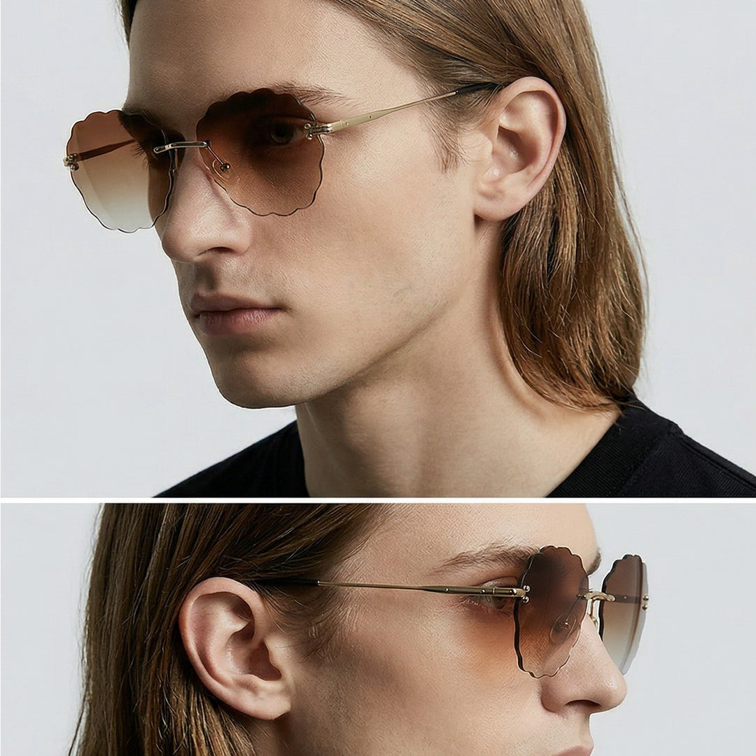 Ladies fashionable sunglasses in unique flower frame Bowlift