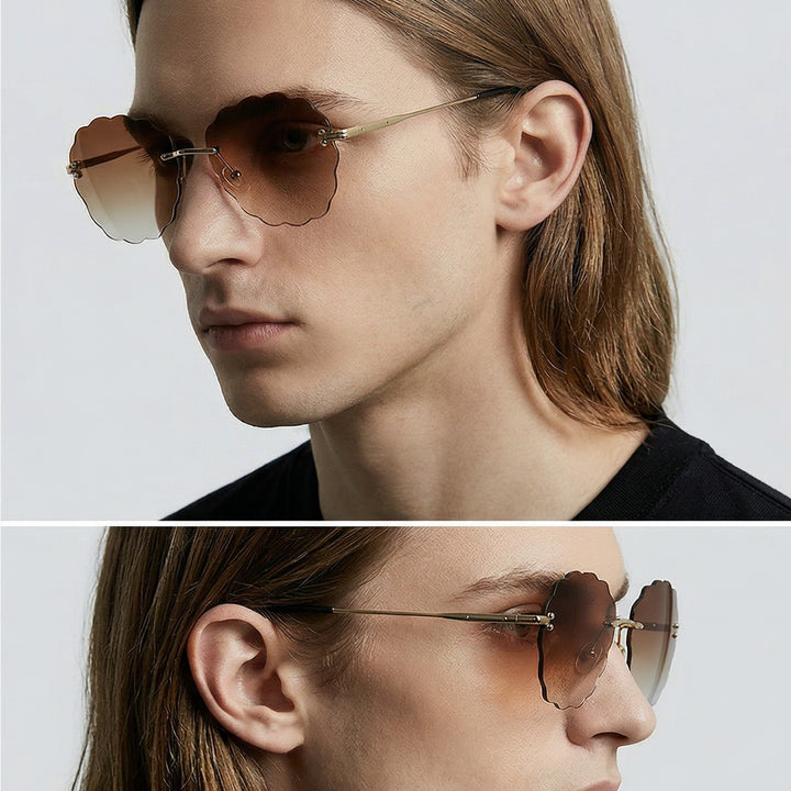 Ladies fashionable sunglasses in unique flower frame Bowlift