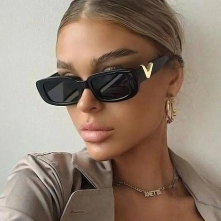 Retro-Inspired Geometric Frame Sunglasses Bowlift