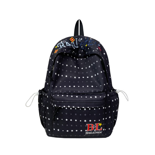Stylish Star-Embellished Backpack