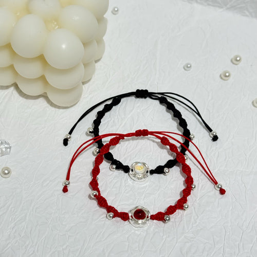 Adjustable Knot Bracelet with Gemstone Bowlift