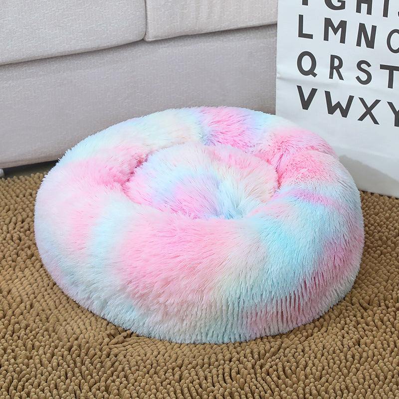 Women Round Plush Pet Bed Bowlift
