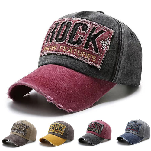 Men's Distressed Graphic Adjustable Baseball Cap Bowlift