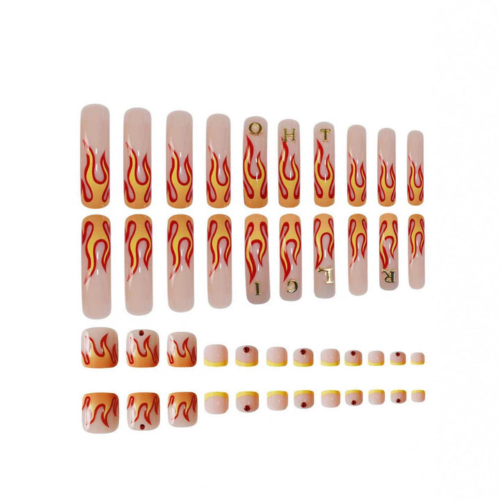Artistic Flame Nail Art Set Bowlift