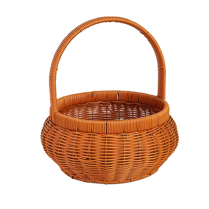 Women Handcrafted Storage Basket with Carrying Handle Bowlift