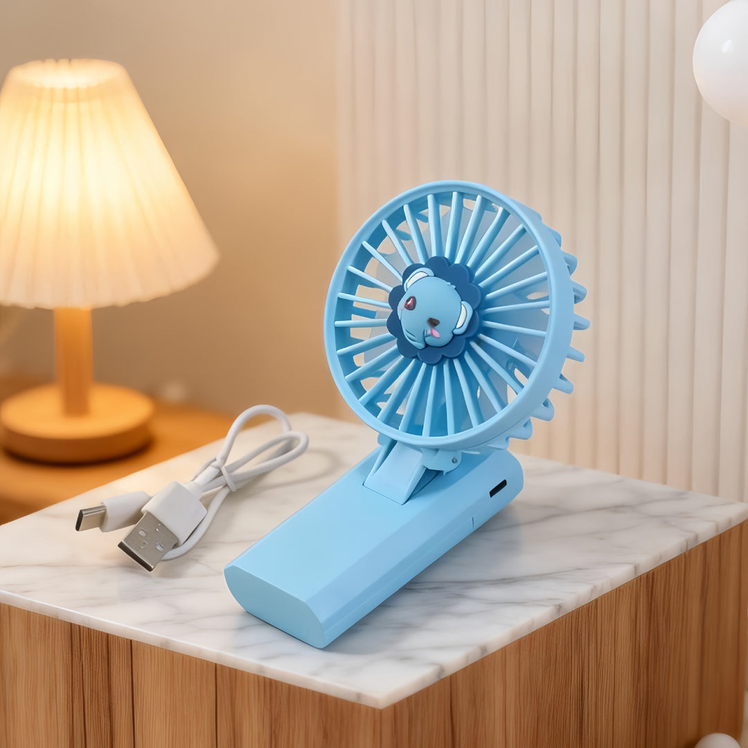 Women's portable handheld fan with charming animal design Bowlift