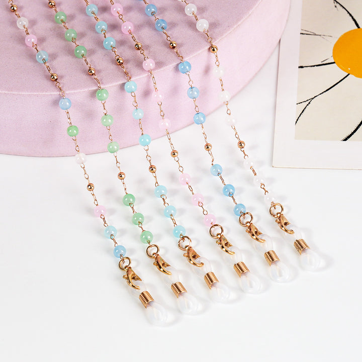 Beaded Eyewear Retainer Chain Bowlift
