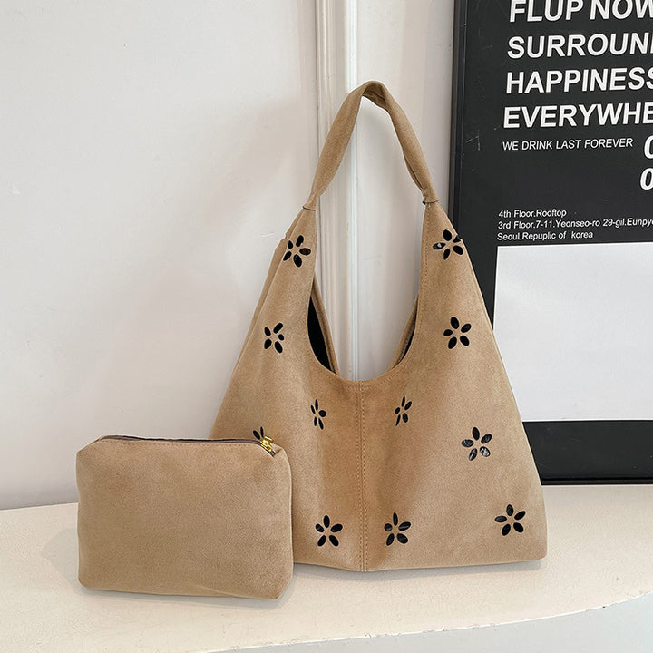 Floral Embroidered Tote Bag Bowlift