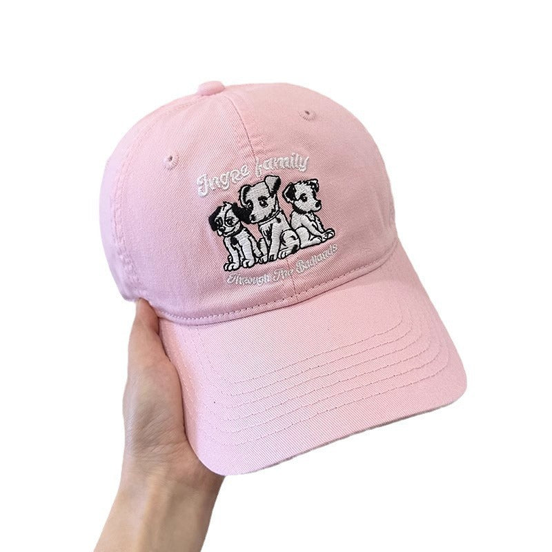 Women's Embroidered Pet-Themed Baseball Cap Bowlift