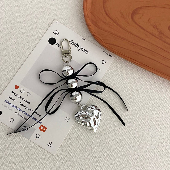 Heart-Embellished Keychain Bowlift