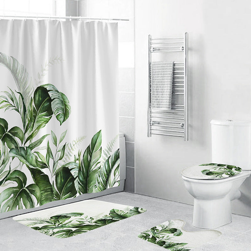 Tropical Plant Bathroom Set Bowlift