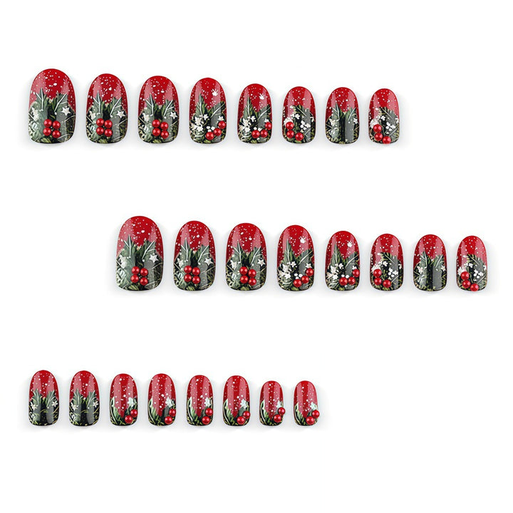 Artificial nails with festive Christmas design Bowlift