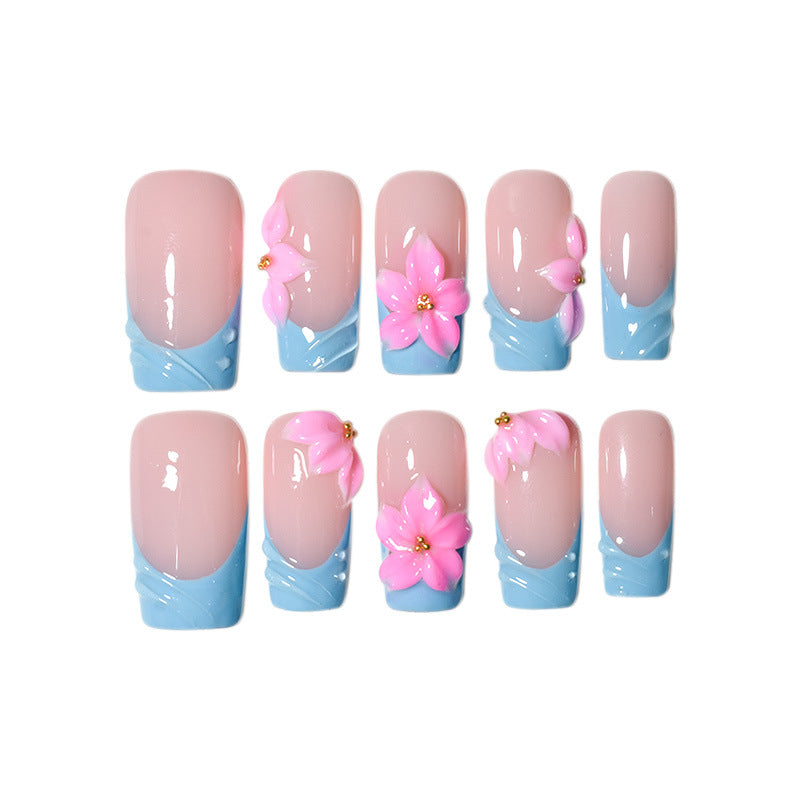 Floral Art Press-On Nail Extensions Bowlift
