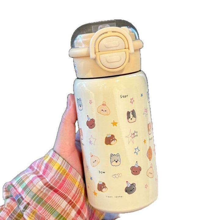 Ladies funny drinking bottle with secure closure system Bowlift
