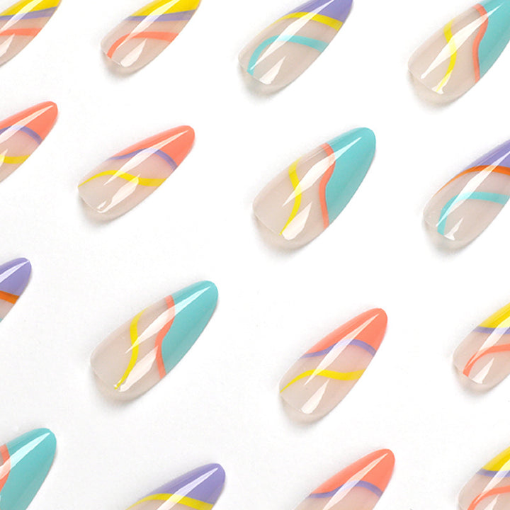 Artful Nail Art with Modern Color Accents Bowlift