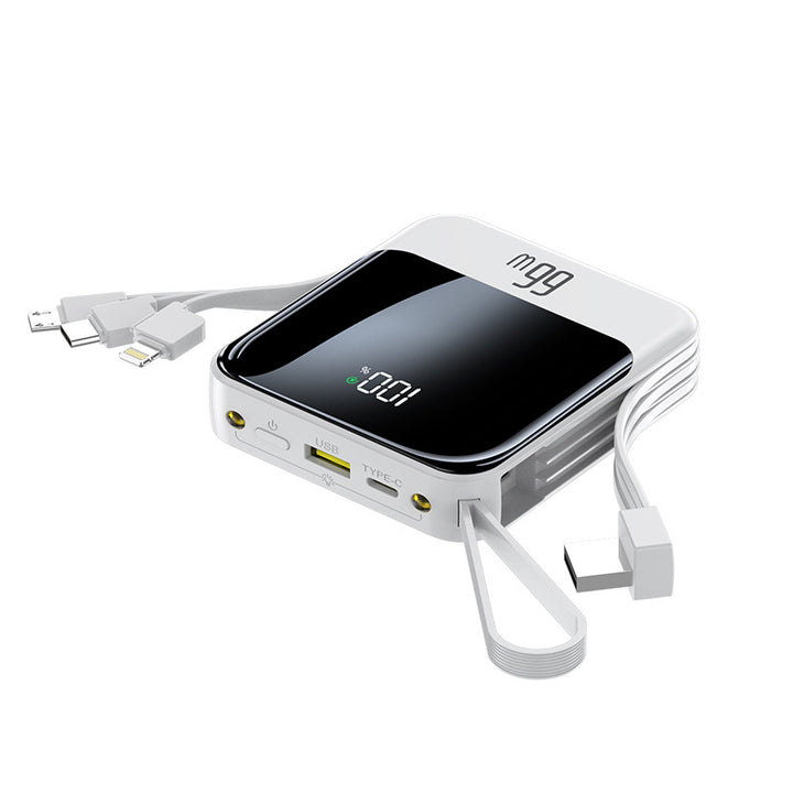 Portable Powerbank with Intelligent Cable Management and Digital Display Bowlift