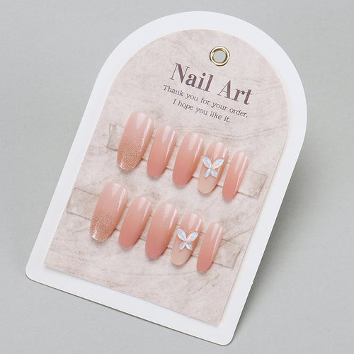 Elegant Floral Press-On Nail Art Set Bowlift