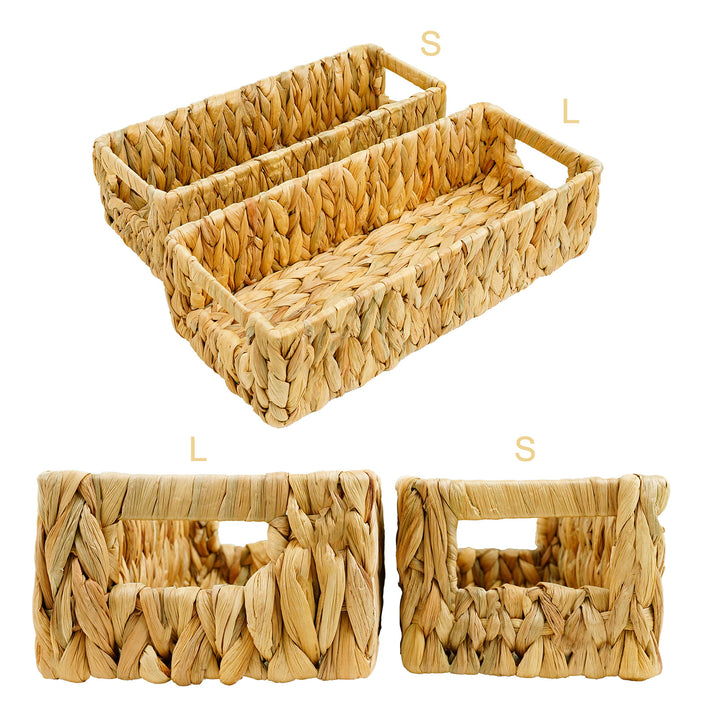 Handwoven Natural Fiber Storage Tray Bowlift