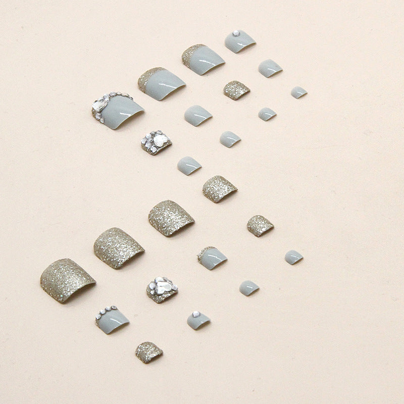 Glamorous Glittering False Nail Art Bowlift