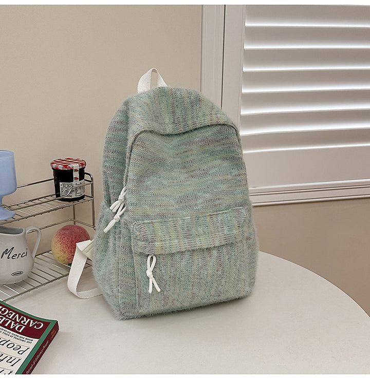 Textured Knit Backpack