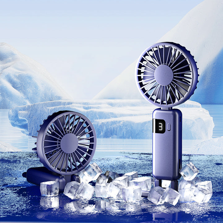 Portable USB Fan with Digital Speed Display Bowlift