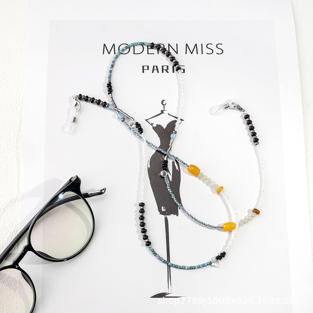 Handcrafted Beaded Eyewear Retainer Chain Bowlift