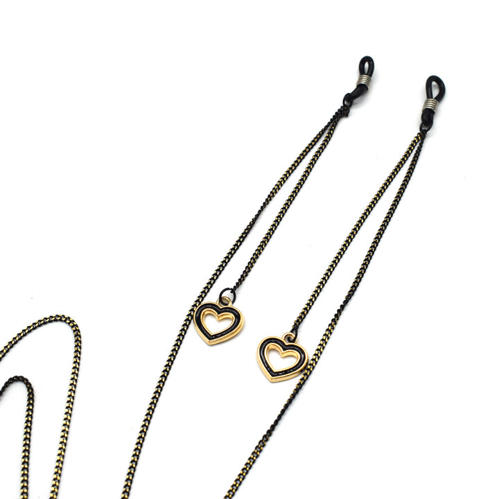 Heart-Embellished Eyewear Holder Chain Bowlift