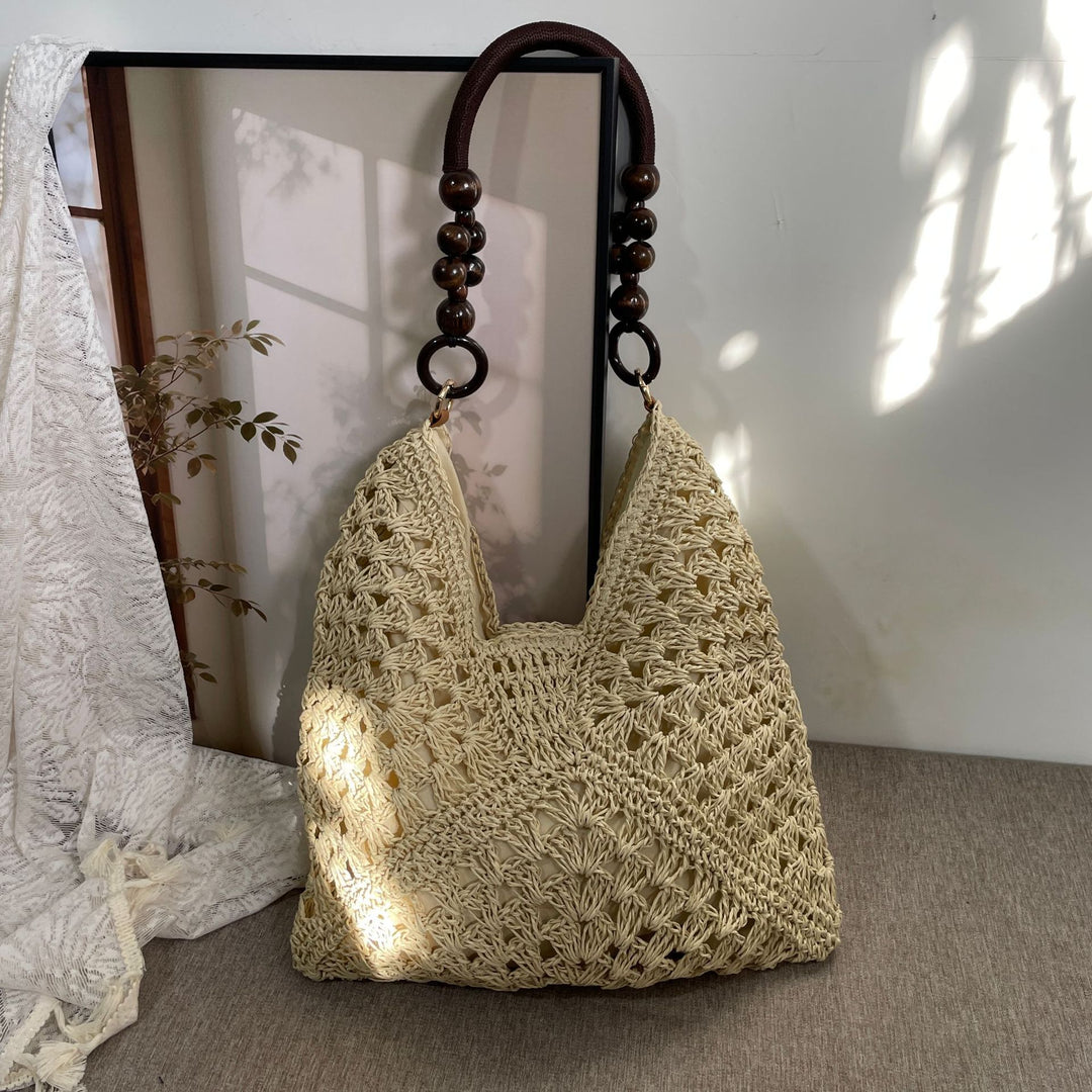 Hand-knotted Tote Bag in Boho Style Bowlift