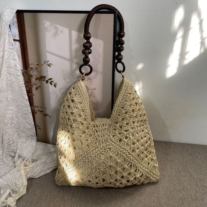 Hand-knotted Tote Bag in Boho Style Bowlift