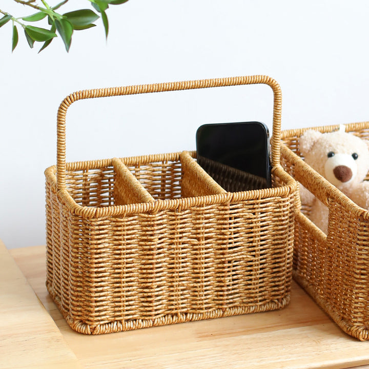 Unisex Handwoven Storage Basket with Dividers Bowlift