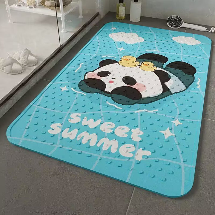 Cartoon-Themed Bath Mat Bowlift