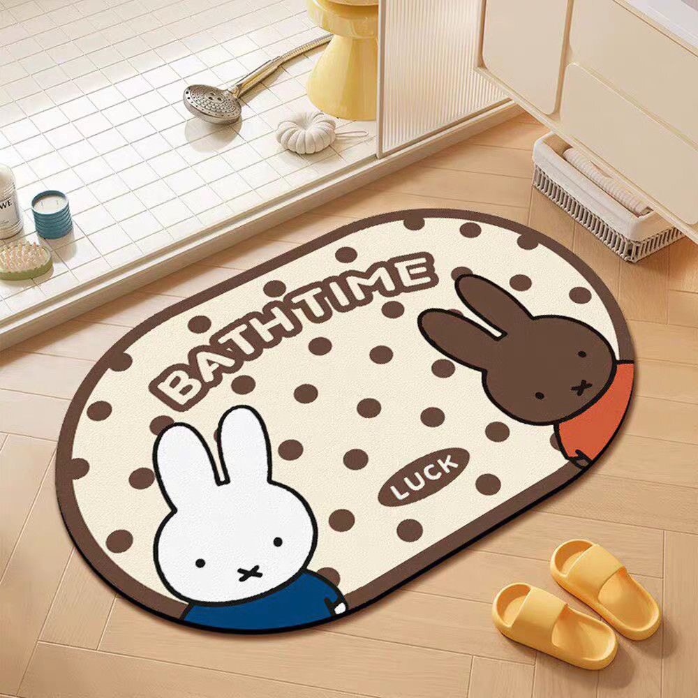 Cartoon Bunny Absorbent Bath Mat Bowlift