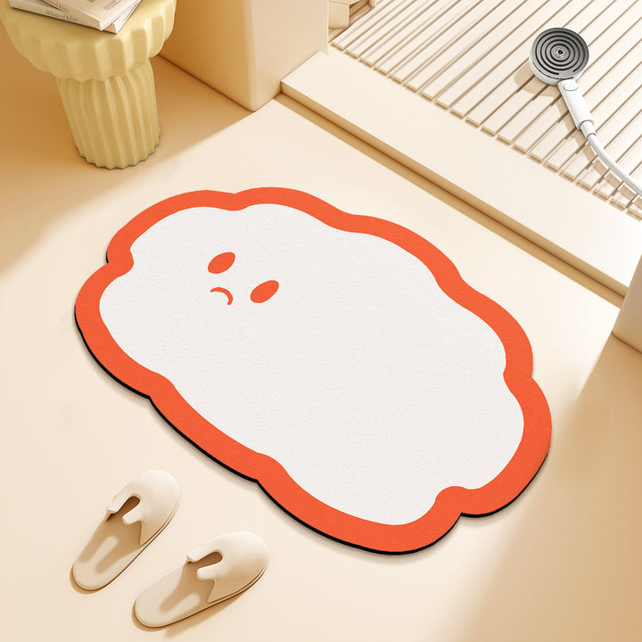 Playful Cloud-Shaped Bath Mat Bowlift