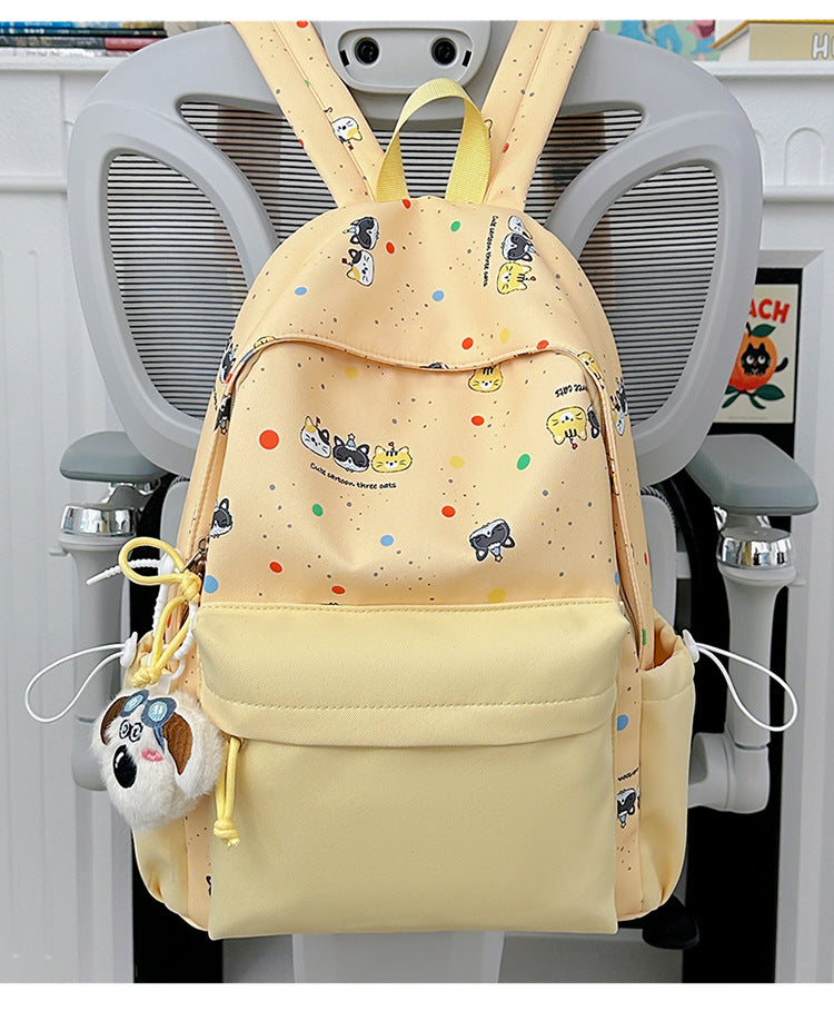 Cartoon Character Print Backpack Bowlift