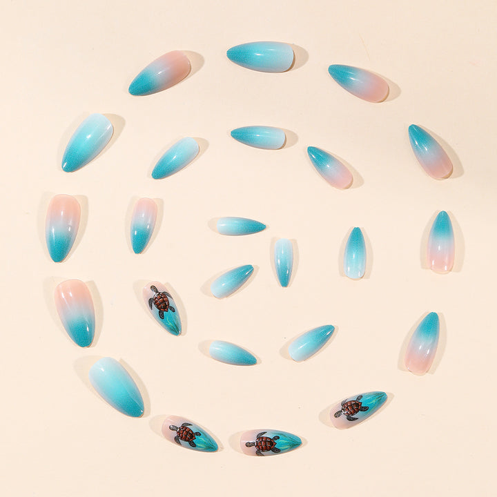 Artistic Sea Turtle Nail Art Bowlift