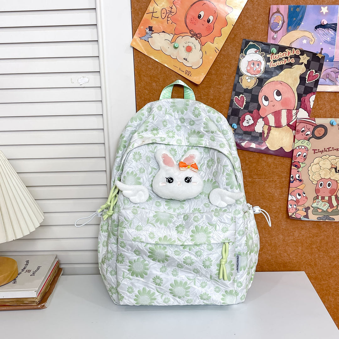 Plush Bunny-Themed Backpack