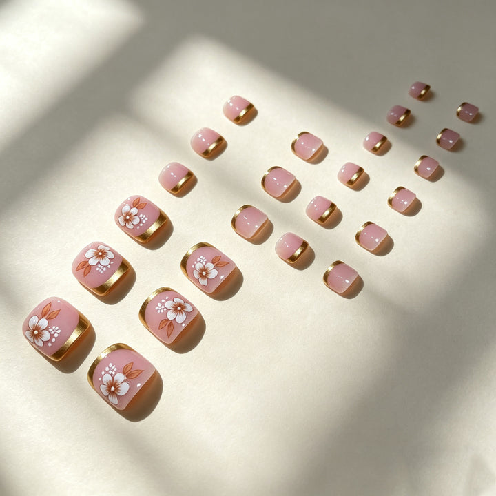 Elegant Floral Pedicure Art Set Bowlift