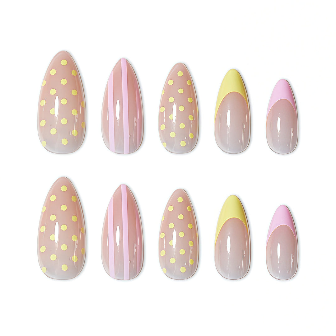 Glossy Press-On Nail Set Bowlift