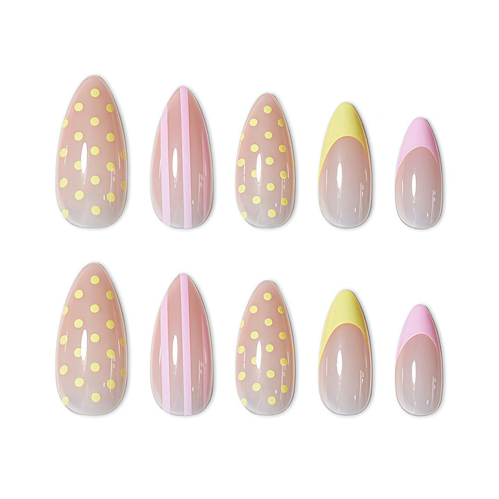 Glossy Press-On Nail Set Bowlift