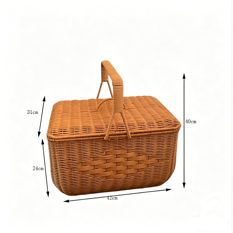 Natural Woven Market Basket Bowlift