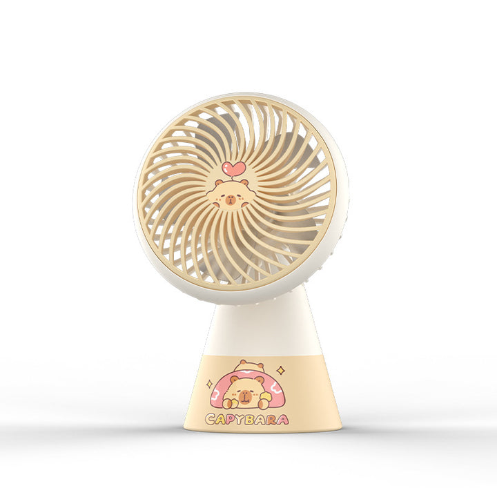 Women Portable Hand Fan in Creative Capybara Design Bowlift