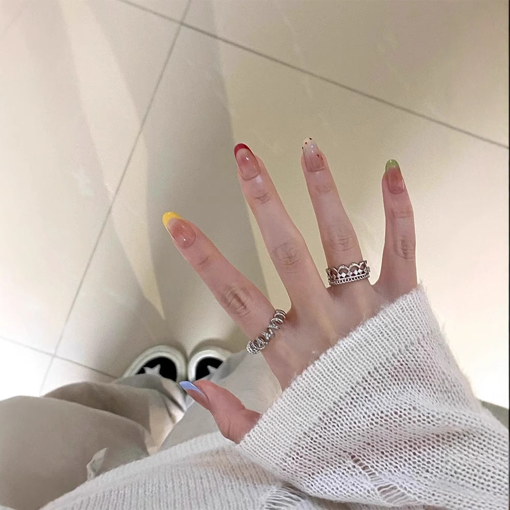 Artificial nails with creative design Bowlift