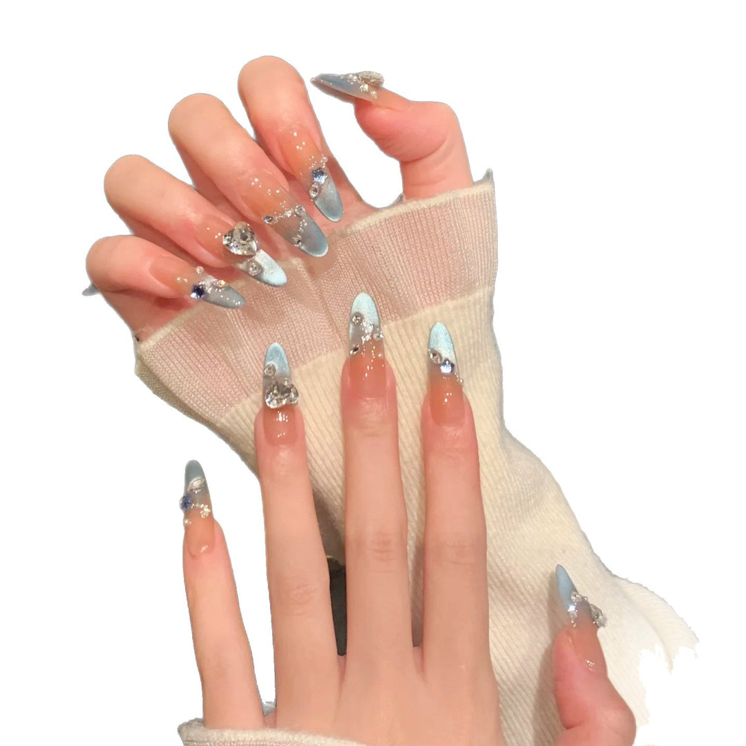 Premium Floral Accent Press-On Nail Set Bowlift