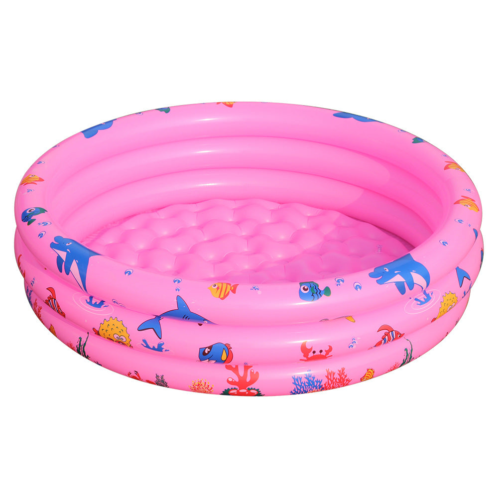 Women Inflatable Children's Swimming Pool with Fun Sea Motifs Bowlift
