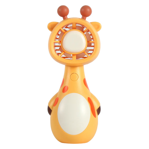 Giraffe-Themed Handheld Fan Bowlift