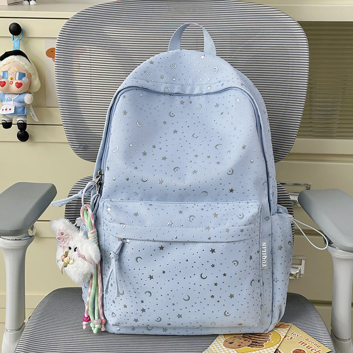Starry Print School Backpack Bowlift