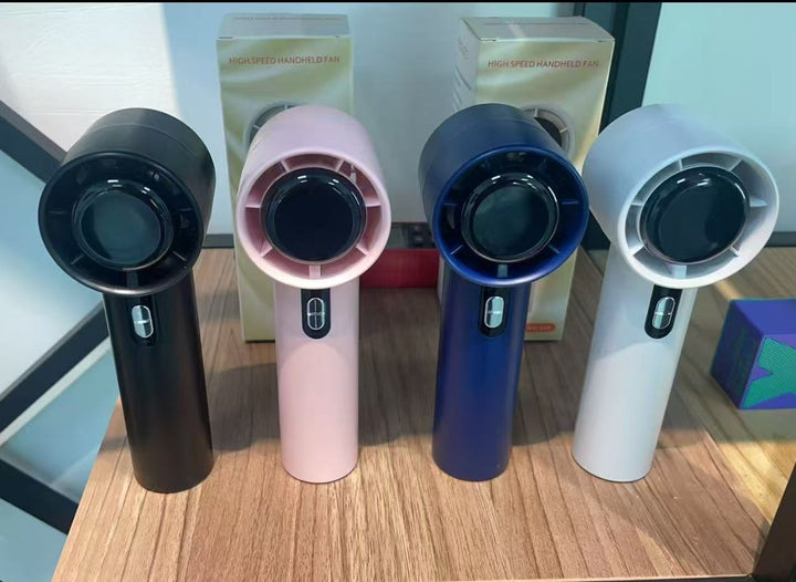 Cooling Multi-Speed Quiet Portable Rechargeable Handheld and Desktop Fan with LED Battery Display Bowlift